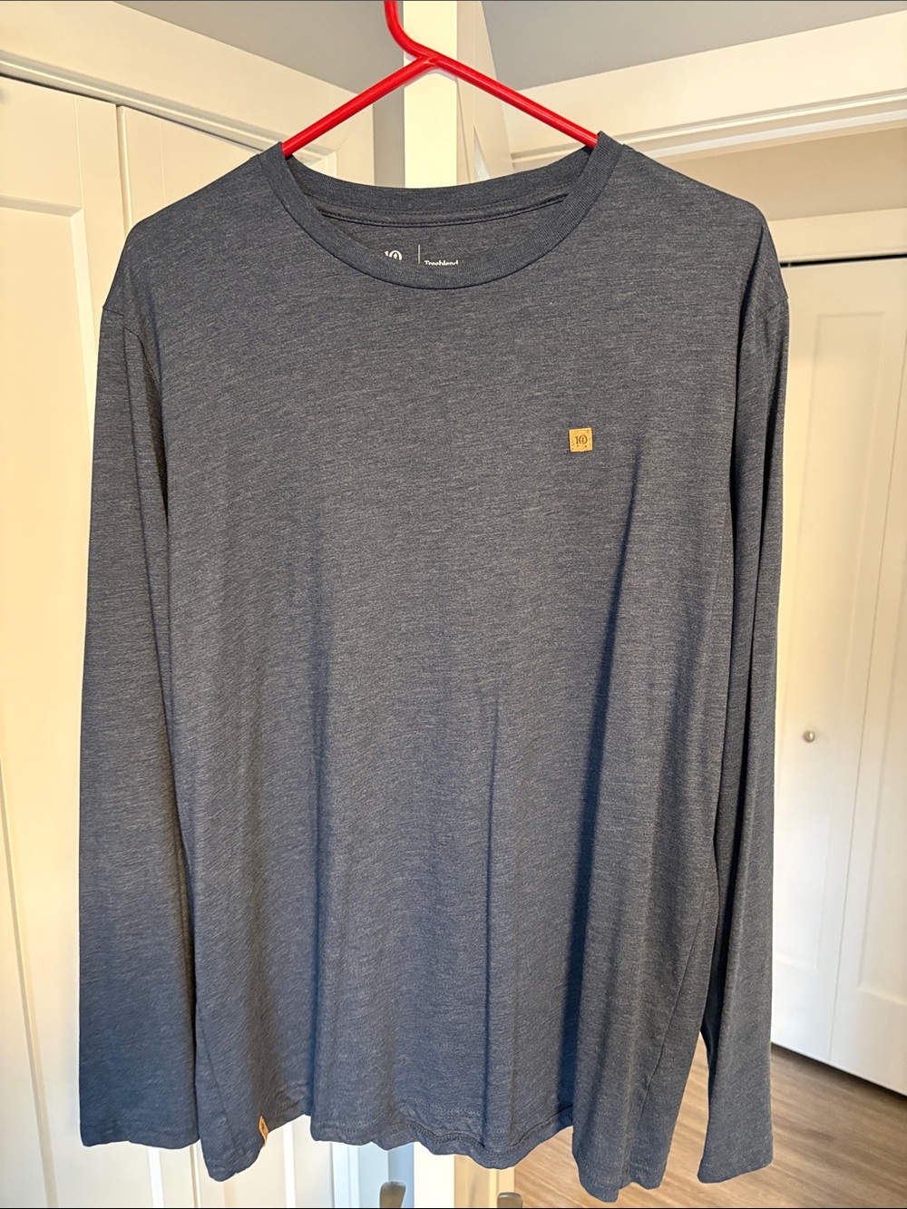 tentree Men's Long Sleeve Crew Tee - Heather Gray